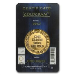 1 oz Istanbul Gold Refinery Round (In Assay) .9999 Fine