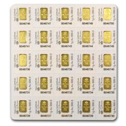 25x1 gram Pamp Gold Bar .9999 Fine (In Individual Assay