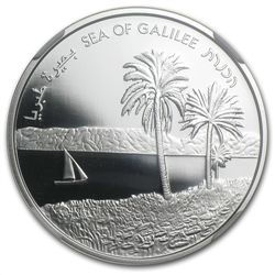 2012 Israel Sea of Galilee Silver 1 NIS MS-69 NGC