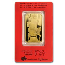 1 oz Pamp Suisse Year of the Horse Gold Bar (In Assay)