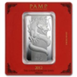 100 gram Pamp Suisse Silver Bar - Year of the Dragon (I