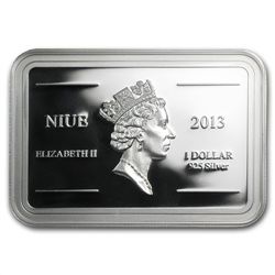 2013 1 oz Silver Niue Tropical Coral Fish - Guineafowl