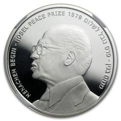 2010 Israel Menachem Begin Silver 1 NIS MS-69 NGC