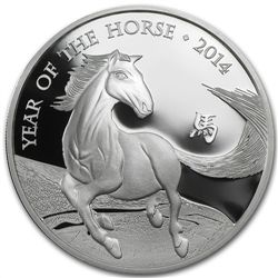 2014 United Kingdom 1 oz Silver Lunar Year of the Horse