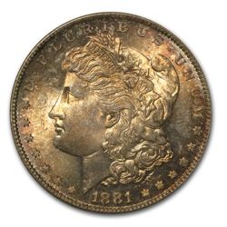 1881-S Morgan Dollar - MS-67 PCGS Beautiful Toning