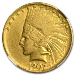 1907 $10 Indian Gold Eagle - No Motto - VF-30 NGC