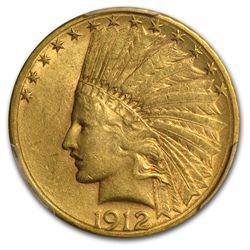 1912-S $10 Indian Gold Eagle - AU-55 PCGS