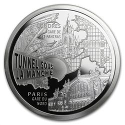 2013 Silver Proof - Trains and Stations - Channel Tunne