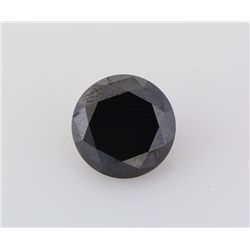 Moissanite Black Diamond Round Cut 5.03 ct, 11.76mm