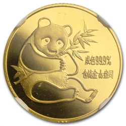 1982 (1/10 oz) Gold Chinese Pandas - MS-67 NGC