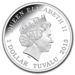 2013 1 oz Proof Silver Yellow-Bellied Snake - Deadly &a