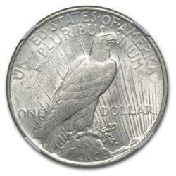 1922 Peace Dollar AU-58 NGC Struck Thru Grease Mint Err