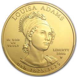 2008-W 1/2 oz Gold Louisa Adams MS-69 First Strike PCGS