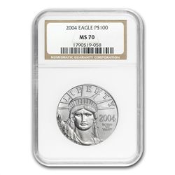 2004 4-Coin Platinum American Eagle Set MS-70 NGC