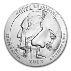 2013-P 5 oz Silver ATB - Mt. Rushmore SP-70 (FS) PCGS -