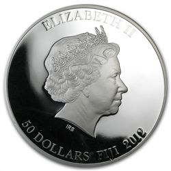 Fiji 2012 2 oz Proof Silver $50 Egyptian Jewels - Cleop