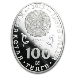 Kazakhstan 2012 Proof Silver Endangered Animal - White
