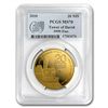 Image 1 : 2010 Israel 1 oz Gold Tower of David .9999 MS-70 PCGS