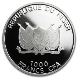 Niger 2013 Proof Silver Predator Hunters - Canis Latran