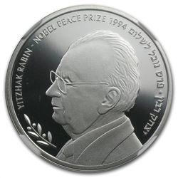 2011 Israel Yitzhak Rabin Proof Silver 1 NIS MS-69 NGC