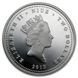 2013 1 oz Silver Niue Birds of Prey - American Bald Eag