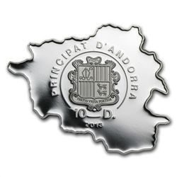 Andorra 2013 Proof Silver Nature Treasure Map Shaped -