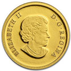 2013 1/10 oz Gold Canadian $5 - The Caribou