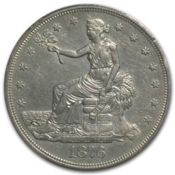 1876-S Trade Dollar - Almost Uncirculated-53 PCGS