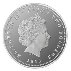 2013 1 oz Silver Niue $2 Real River Monster Piranha (w/