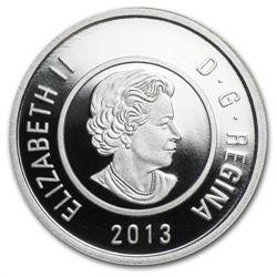 2013 Silver &amp; Niobium Canadian $5 Father Ice Fishin