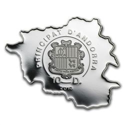 Andorra 2013 Proof Silver Nature Treasure Map Shaped -