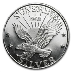 1 oz Sunshine Mining Silver Round .999 Fine