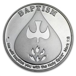 2014 1 oz Baptism Silver Round (w/Gift Box &amp; Capsul