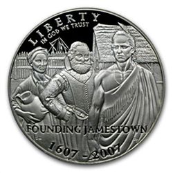 2007-P Jamestown 400th Anniv. $1 Silver Commem PR-70 DC