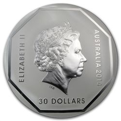 2014 1 Kilo Australian Silver Koala Road Sign