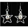 Image 1 : Freshwater Pearl 4.29g Dangling Silver Earring