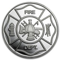 1 oz Firefighter's Prayer Silver Round (w/Gift Box &amp