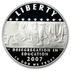 2007-P School Desegregation $1 Silver Commem PR-70 DCAM