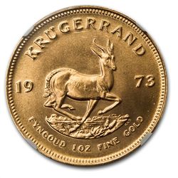 1973 1 oz Gold South African Krugerrand MS-67 NGC