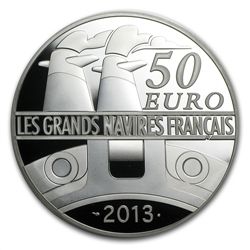 2012 5 oz Silver Proof Great French Ships - L'Amazone