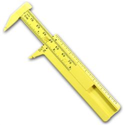 Plastic Millimeter Pocket Coin Gauge/Calipers