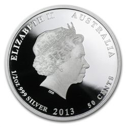 2013 1/2 oz Silver Regent Bowerbird - Birds of Australi