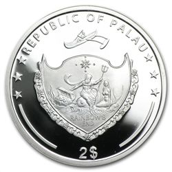 Palau 2011 Silver Proof $2 World of Insects -Walking Le