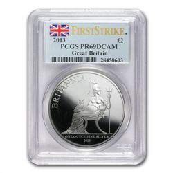 2013 5-coin Silver Britannia Set - PR-69 DCAM (FS) PCGS