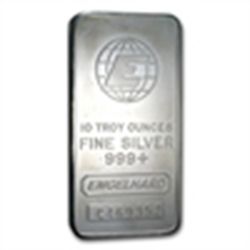 10 oz Engelhard Silver Bar (Tall, E) .999 Fine