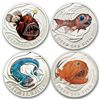 Image 1 : Pitcairn Islands Silver Proof Deep Sea Fish - 4 Coin Se