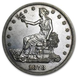 1878-S Trade Dollar - Almost Uncirculated-55