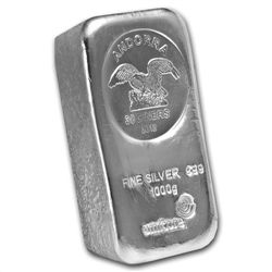 1000 gram Umicore Silver CoinBar (1 kilo, Poured)