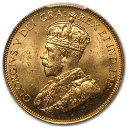 Canada 1913 $10 Gold Reserve George V - MS-63 PCGS
