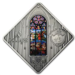 Palau 2012 Silver Proof $10 Holy Windows - Vienna Votiv